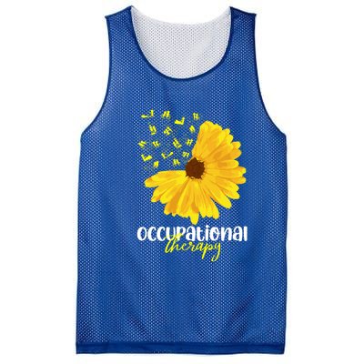 Funny Sunflower Occupational Therapy Month Ot Therapist Gift Mesh Reversible Basketball Jersey Tank