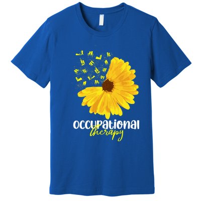 Funny Sunflower Occupational Therapy Month Ot Therapist Gift Premium T-Shirt