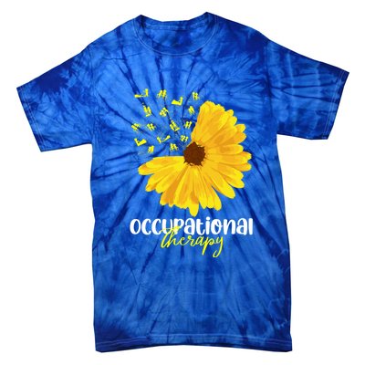 Funny Sunflower Occupational Therapy Month Ot Therapist Gift Tie-Dye T-Shirt