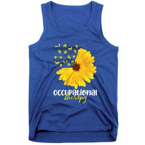 Funny Sunflower Occupational Therapy Month Ot Therapist Gift Tank Top