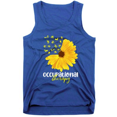 Funny Sunflower Occupational Therapy Month Ot Therapist Gift Tank Top