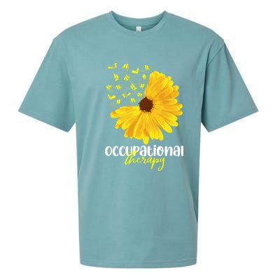 Funny Sunflower Occupational Therapy Month Ot Therapist Gift Sueded Cloud Jersey T-Shirt