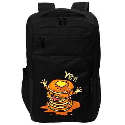 Funny Stack Of Pancakes And Pajamas Cute Kawaii Pancakes Impact Tech Backpack