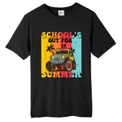 Funny Schools Out For Summer Teacher Summer Vacation Groovy Tall Fusion ChromaSoft Performance T-Shirt