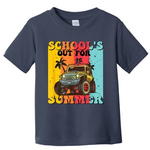 Funny Schools Out For Summer Teacher Summer Vacation Groovy Toddler T-Shirt