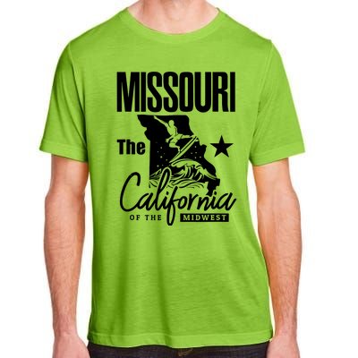 Funny State Of Missouri The California Of The Midwest Adult ChromaSoft Performance T-Shirt