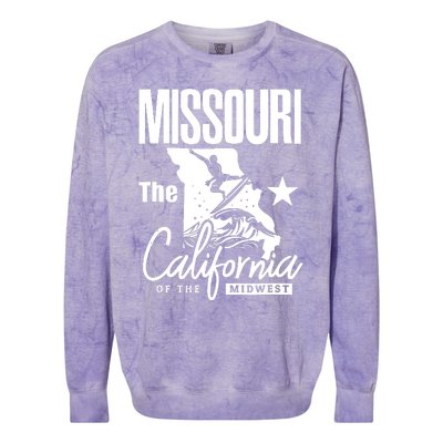 Funny State Of Missouri The California Of The Midwest Colorblast Crewneck Sweatshirt