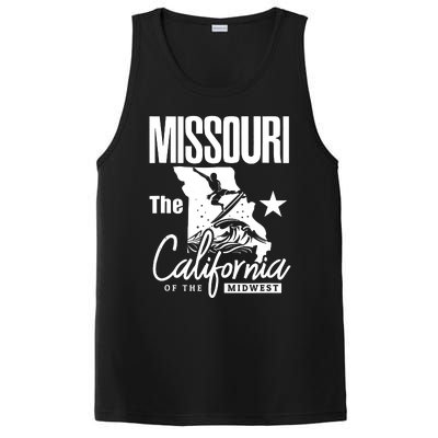 Funny State Of Missouri The California Of The Midwest PosiCharge Competitor Tank