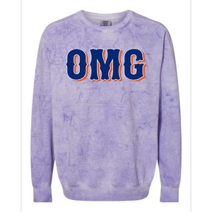 Funny Says Omg New York Apparel Colorblast Crewneck Sweatshirt