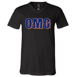 Funny Says Omg New York Apparel V-Neck T-Shirt