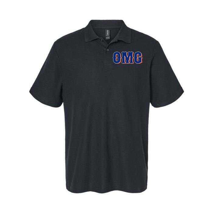 Funny Says Omg New York Apparel Softstyle Adult Sport Polo