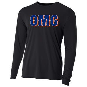 Funny Says Omg New York Apparel Cooling Performance Long Sleeve Crew