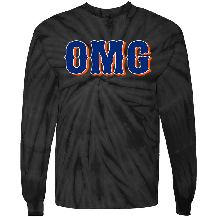 Funny Says Omg New York Apparel Tie-Dye Long Sleeve Shirt