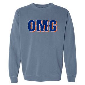 Funny Says Omg New York Apparel Garment-Dyed Sweatshirt