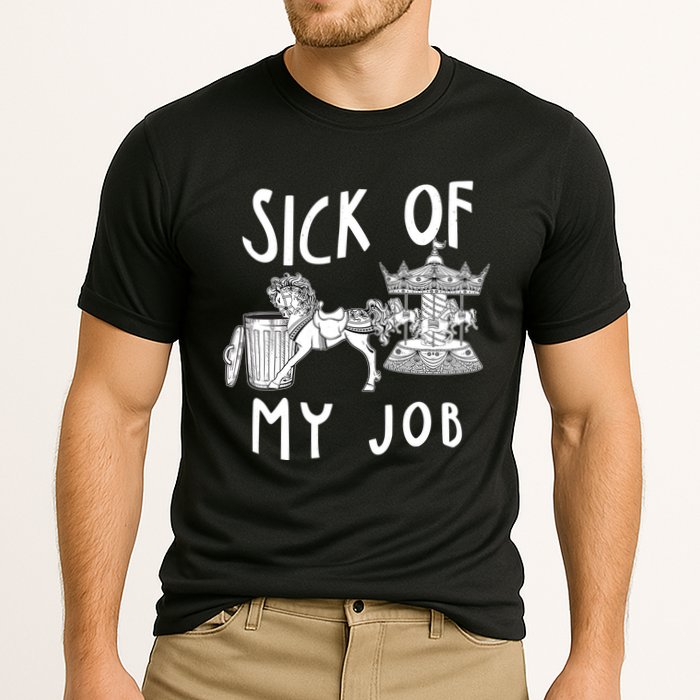 Funny Sick Of My Job Cooling Performance Crew T-Shirt