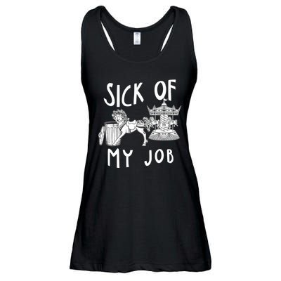 Funny Sick Of My Job Ladies Essential Flowy Tank