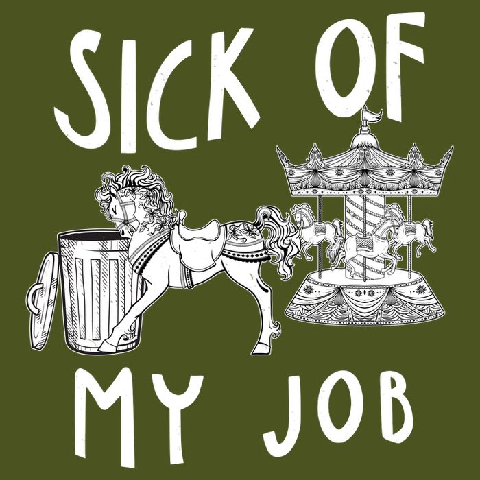Funny Sick Of My Job Short Acrylic Beanie