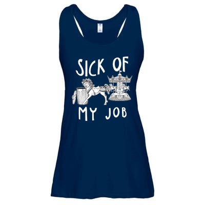 Funny Sick Of My Job Ladies Essential Flowy Tank