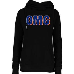 Funny Says Omg New York Apparel Womens Funnel Neck Pullover Hood