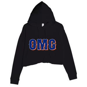 Funny Says Omg New York Apparel Crop Fleece Hoodie