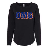 Funny Says Omg New York Apparel Womens California Wash Sweatshirt