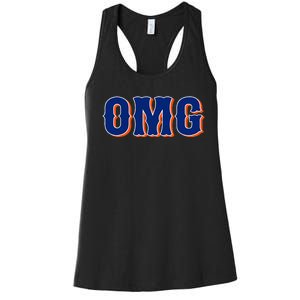 Funny Says Omg New York Apparel Women's Racerback Tank