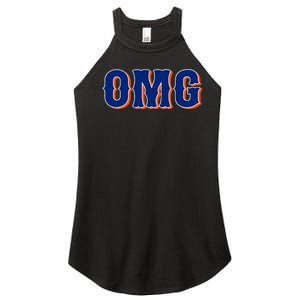 Funny Says Omg New York Apparel Women's Perfect Tri Rocker Tank