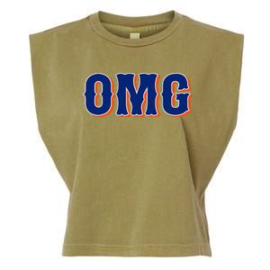 Funny Says Omg New York Apparel Garment-Dyed Women's Muscle Tee