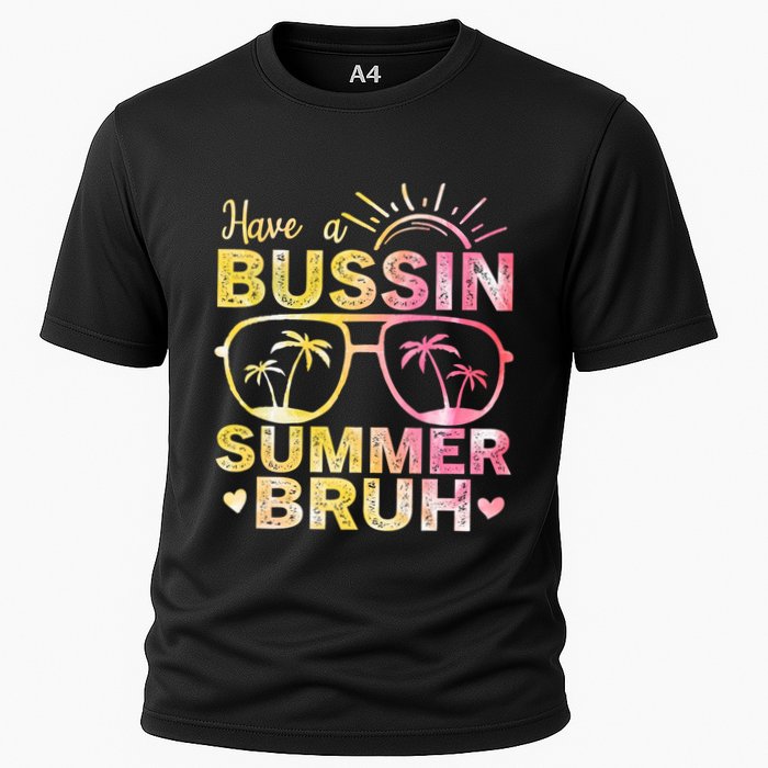 Funny Summer Out Of School Quote Have A Bussin Summer Bruh Cool Gift Cooling Performance Crew T-Shirt