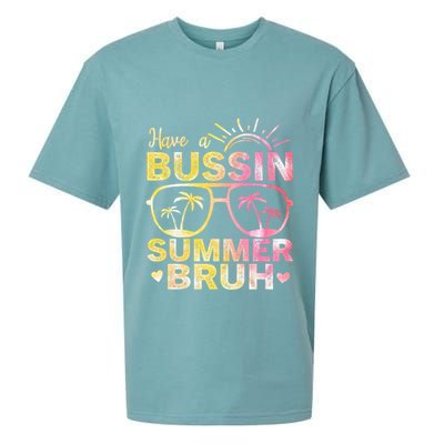 Funny Summer Out Of School Quote Have A Bussin Summer Bruh Cool Gift Sueded Cloud Jersey T-Shirt