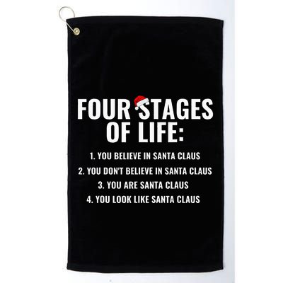 Four Stages of life Santa Claus Humor Meme xmas Golf Towel