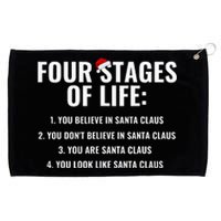 Four Stages of life Santa Claus Humor Meme xmas Grommeted Golf Towel