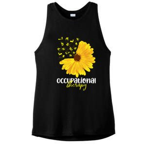 Funny Sunflower Occupational Therapy Month Ot Therapist Gift Ladies PosiCharge Tri-Blend Wicking Tank