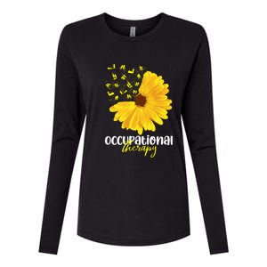 Funny Sunflower Occupational Therapy Month Ot Therapist Gift Womens Cotton Relaxed Long Sleeve T-Shirt