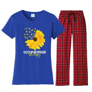 Funny Sunflower Occupational Therapy Month Ot Therapist Gift Women's Flannel Pajama Set