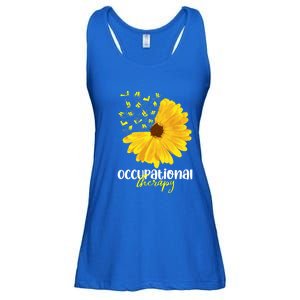 Funny Sunflower Occupational Therapy Month Ot Therapist Gift Ladies Essential Flowy Tank