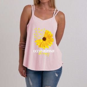 Funny Sunflower Occupational Therapy Month Ot Therapist Gift Women's Strappy Tank