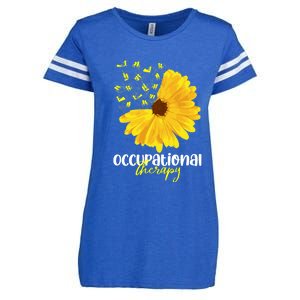 Funny Sunflower Occupational Therapy Month Ot Therapist Gift Enza Ladies Jersey Football T-Shirt