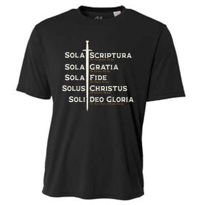 Five Solas Of The Reformation S Reformed Theology Bible Cooling Performance Crew T-Shirt