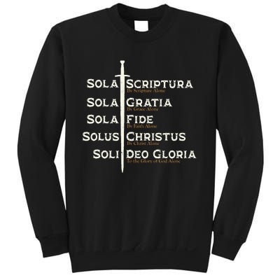 Five Solas Of The Reformation S Reformed Theology Bible Sweatshirt