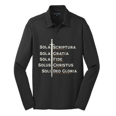 Five Solas Of The Reformation S Reformed Theology Bible Silk Touch Performance Long Sleeve Polo