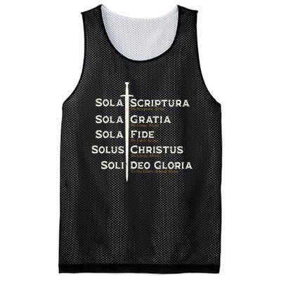 Five Solas Of The Reformation S Reformed Theology Bible Mesh Reversible Basketball Jersey Tank