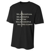 Five Solas Of The Reformation S Reformed Theology Bible Performance Sprint T-Shirt