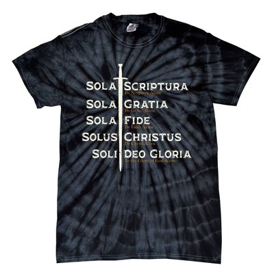 Five Solas Of The Reformation S Reformed Theology Bible Tie-Dye T-Shirt