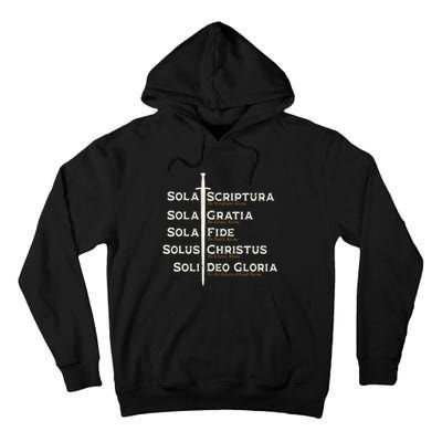 Five Solas Of The Reformation S Reformed Theology Bible Tall Hoodie