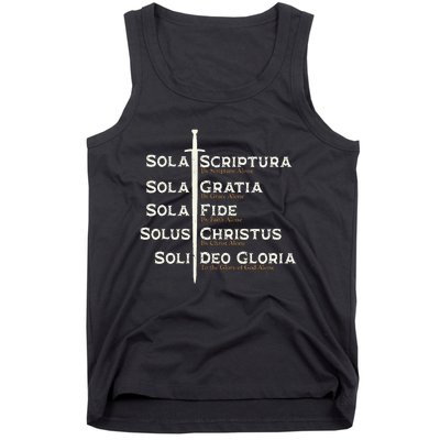 Five Solas Of The Reformation S Reformed Theology Bible Tank Top