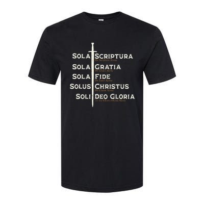 Five Solas Of The Reformation S Reformed Theology Bible Softstyle CVC T-Shirt