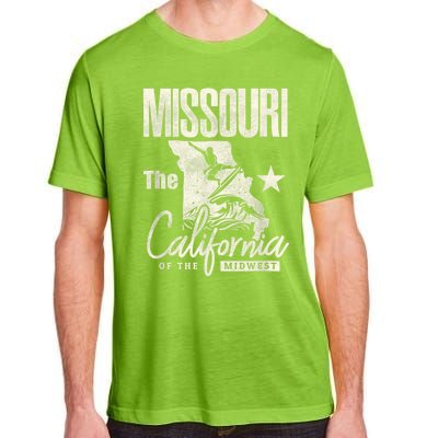 Funny State Of Missouri The California Of The Midwest Adult ChromaSoft Performance T-Shirt