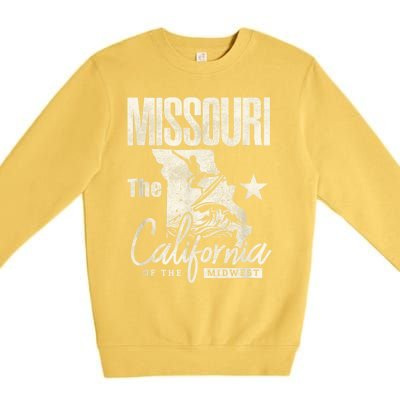 Funny State Of Missouri The California Of The Midwest Premium Crewneck Sweatshirt