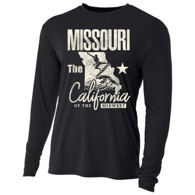 Funny State Of Missouri The California Of The Midwest Cooling Performance Long Sleeve Crew